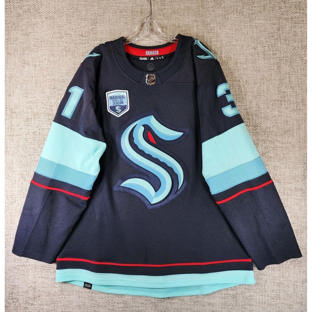 Adidas Seattle Kraken Phillip Grubauer Inaugural Season Hockey Jersey 52 Large